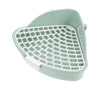 JEWEDECO Anti-fall Small Animal Potty Trainer with Double Hook Fixed Design Plastic Litter Box for Rabbits Hamsters Guinea Pigs Chinchillas Easy to Clean Pet Toilet in Mint Green