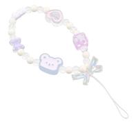 JEWEDECO Anti-lost Phone Lanyard Phone Beaded Wrist Strap Cute Style Acrylic Beaded Decoration Easy to Use Avoid Dropped Or Stolen Kawaii Pink