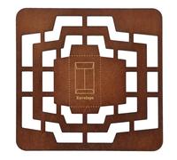 JEWEDECO Antique Wooden Envelope Stencil Template for DIY Envelope Making, Hollow Out Lettering Aid Tool, Reusable Craft Template for Scrapbooking and Addressing