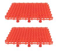 JEWEDECO Aquarium Tank Isolation Board Fish Tank Divided Plate Pvc Material Sturdy Splicing Design with 10pcs round Stand Columns for Fish Breeding