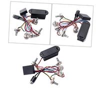 JEWEDECO Band Equalizer Bass Guitar Accessories Eq Preamp Circuit Tone Control Wiring Harness Pickup Pickup Volume Tone Pots