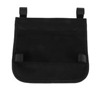 JEWEDECO Bed Rail Organizer Bag for Seniors and Patients with Easy Installation, Canvas Material, Travel-friendly Design, Black Hanging Bedside Storage Pouch for Remote Control and Personal