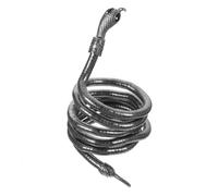 JEWEDECO Bendable Snake Necklace Choker Adjustable Alloy Snake Chain Jewelry for Women Flexible Punk Bracelet Wrap for Club Halloween Cosplay and Theme Parties Gift