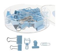 JEWEDECO Binder Clips Gathering Design 1 Box of Metal Extra Strong Hold and Strong Toughness Sturdy Paper Clips for Document Fixing and Organizing for Office and Home Use