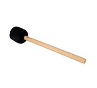 JEWEDECO Black Bass Drum Mallet Plush Beater Long Handle Wooden Drumstick for Percussion Instruments 1 Piece