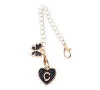JEWEDECO Black Multifunctional Cup Charm Keychain with Heart and Butterfly Letter Accessories Stylish Identifier for Drinkware Reusable Decoration for Tumblers and Bags