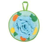 JEWEDECO Blue Woolen Foraging Mat for Small Pets and Rabbits, Exquisitely Crafted Sturdy Pet Feeding Mat to Exercise Sense of Smell and Promote, for Play and Feeding