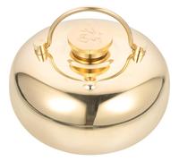 JEWEDECO Brass Hot Water Bottle 0.8l Capacity with Heat Preservation and Relief, Portable Hot Water Container for Snuggling in Bed During Winter
