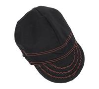 JEWEDECO Breathable Cotton Welding Cap with Mesh Liner, Comfortable Fit Low Crown Welding Cap for Industrial Workers and Mechanics in Construction, Black Protective Headwear