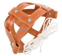 JEWEDECO Breathable Light Leather Horse Mouth Cover Grazing Muzzle with Nylon Cord Anti-bite Cattle Muzzles for Horses Easy to Clean and Lightweight Protective Covering