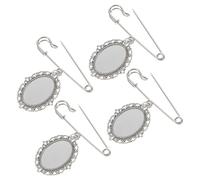 JEWEDECO Brooch Pins with Zinc Alloy Material 4pcs Time Heat Transfer Printing and Reasonable Safety Pin Structural Design, Small Size Lightweight Brooches Graduation for Graduation Season