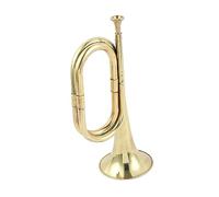 JEWEDECO Bugle Horn Instrument Copper Alloy for School Band and Military Cavalry Trumpet Playing