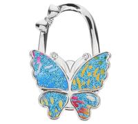 JEWEDECO Butterfly Table Purse Hanger Hook Metal Bag Holder for Office Desk Sturdy Space Saving Handbag Hook for Keys Hats Umbrellas Versatile Purse Holder
