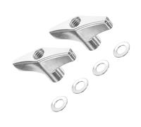 JEWEDECO Butterfly Wing Nut Fasteners Set for Drum Hardware Cymbals, Metal Construction with Tight and Secure Bond, Quick Disassembly, Silver Colour, Suitable for Drummers