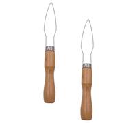 JEWEDECO Button Hook Tool Metal and Wood Material for Quick and Easy Buttoning 2pcs for Factory Bulk Production and Clothing Projects, Assist Tool for Seniors and Disability Users