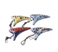 JEWEDECO C 12 Hole Ocarina Recorder Music Instrument Ideal for Musicians Random Color