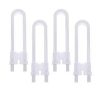 JEWEDECO Cabinet Helps Lock U Shaped Safety Adjustable White Plastic Sliding and Door Keep Closet Kitchen Curious