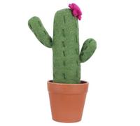 JEWEDECO Cactus Pin Cushion with Plastic Pot, Cute Felt Sewing Needle Pin Holder, Portable Decorative Potted Plant Pincushion Organizer for Quilters and Sewers, Prevents Needle Loss, Size