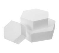 JEWEDECO Cake Dummies Lightweight Portable 3pcs Hexagon Foam Cake Models for Handmade Decorating Supplies for Families and Beginners