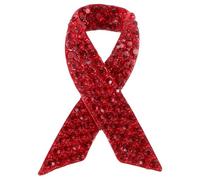 JEWEDECO Cancer Awareness Brooch Rhinestone Ribbon Awareness Lapel Pin Creative Sparkling Alloy Breast Cancer Pin for Women Campaigns and Occasions Spread Positive Energy Securely Attached