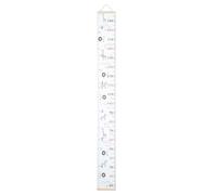 JEWEDECO Canvas Height Chart for Wall-Mounted Growth Chart with Writable Surface Portable Measuring Ruler for Development Recording in Bedroom Nursery Kindergarten