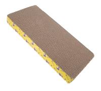 JEWEDECO Cat Scratch Board Pet Scratcher Safe Grinding Claw Plate Corrugated Paper with Teasing Feather Can Be Placed Anywhere in Your Home for Kitten and Cat