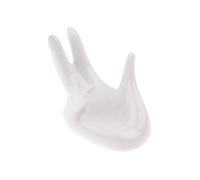 JEWEDECO Ceramic Base Holder for Ocarina Flute Hand Shaped Display Stand for Music Lovers for Home Decoration and Collector Showcase for Musicians and Ocarina Enthusiasts