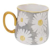 JEWEDECO Ceramic Coffee Mug Handle Ceramic Mugs 4.95x3.77x3.50in Not Easy to Deform Non-Slip Handle Simple Appearance Classically Elegant Look Suitable for Hotel Restaurant