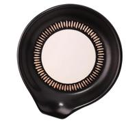 JEWEDECO Ceramic Spoon Holder Random Color for Kitchen and Restaurant Use with Integrated Spoon Rest, Easy to Clean Porcelain Storage Rack Suitable for Hotel Dining and Hot Pot Serving