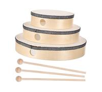 JEWEDECO Children's Percussion Tambourine Set Drum Sticks Kids Drums Musical Development Toy Perfect Party Favor