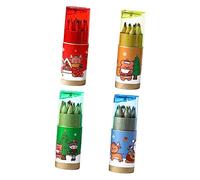 JEWEDECO Christmas Colored Pencils of Cartoon Sketch Pencils for Boys and Girls Safe Daily Coloring Tools Christmas Students and Art Bright Colors for Creative Fun
