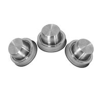 JEWEDECO Cocktail Shaker Lids and Versatile Use 3pcs Stainless Steel Leakproof Sturdy Silver Replacement Caps for Jars Suitable for Home Parties and Restaurants