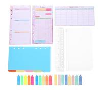 JEWEDECO Compact Notebook Papers Professional Loose Leaf Papers 6-hole Refill Organize Plans Good Printing for Planning Life Use