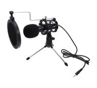 JEWEDECO Condenser Microphone Made with Aluminium Alloy and Abs Materials 3.5mm with Noise Reduction Technology and Plug and Play Operation for PC and Computer, for Gaming and Podcasting