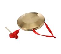 JEWEDECO Copper Opera Gong Percussion Instrument Thickened Hand Gong with Mallet and Hanging Lanyard Copper Cymbal for Traditional Music and Performance