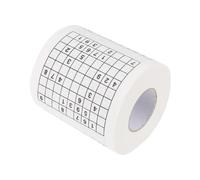 JEWEDECO Creative Sudoku Printed Toilet Paper Roll or Funny Tissue Decoration Made from Wood Pulp with Comfortable Use and Special Picture Design, for Home and Toilet a Novelty Gift