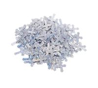 JEWEDECO Cross Paper Confetti Decor Glitter Confetti Christening Table Table Scatter Religious Cross Silver