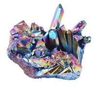 JEWEDECO Crystal Cluster Amethyst Ornament for DIY Crafts, Colorful Natural Crystal with Assorted style, about 30g, for Home Office Decoration and Gardening