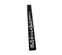 JEWEDECO Decorative Ebony Violin Fretboard Replacement for Violins for Beginners Players Easy to Install Unique Floral Inlay Design Practical Accessory
