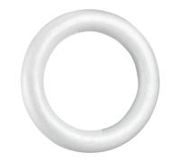 JEWEDECO Decorative Foam Craft Ring White Polystyrene Circle DIY Wreath Form Blank Painting Model Large Foam Circle for Party Decor