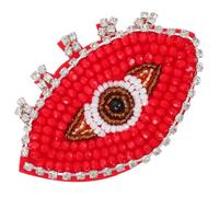 JEWEDECO Delicate Beaded Eye Cloth Patch Premium Cloth Material Creative Fashionable Design Colour DIY Clothes and Bags Decoration Covering Holes Or Scars Assorted Style