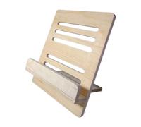 JEWEDECO Desktop Music Score Stand Wooden Portable Reading Book Holder Tablet Support Rack 10.22x9.04x6.29in Space-Saving Simple Design for Home