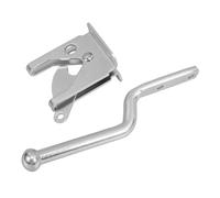 JEWEDECO Door Lock Fence Dog Gate Door Gate Outside Stops Handles Security Door Lock Door Hook Bedroom Door Lock Extra Wide Electric Fence Insulators Adjustable Pet Bolt Lock Iron Silver
