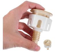JEWEDECO Dual Flush Toilet Push Button Replacement with User-Friendly Design in Golden Abs Material and Universal Compatibility for Easy Toilet Repair and Bathroom Use