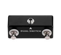 JEWEDECO Dual Guitar Footswitch Pedal Lightweight Metal Momentary Foot Switch Controller Black for Anywhere A Dual Momentary Footswitch Is Needed Instrument Accessory
