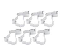 JEWEDECO Easter Bunny Cookie Cutters Biscuit Moulds Stainless Steel 6pcs with Smooth Texture, Easy to Use for Easter Celebrations for Baking and Making Cookies