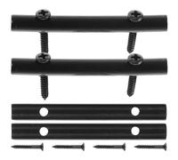 JEWEDECO Electric Guitar String Retainer Bars 4pcs Set Black Brass Headstock String Tension Bars to Fix Reduce Friction Accessories