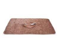 JEWEDECO Ergonomic Hollow Design Massage Bed Cover with Face Hole in Coffee Colour, Comfortable to The Touch Polyester Massage Towel Supply for Beauty Salon and Spa Use