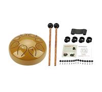 JEWEDECO Ethereal Drum Yellow Large Notes Percussion Instrument for Beginner Adults Portable Hand Drum for Music Lover