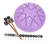 JEWEDECO Ethereal Tongue Drum Steel Drum Flower Pattern for Beginners and Meditation Portable Percussion Instrument Reduces Stress and Relaxation